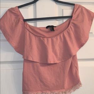 Forever 21 Off the Shoulder Crop Top